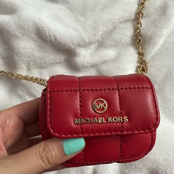 MICHAEL KORS - red airpods mini bag - Picture 4 of 6